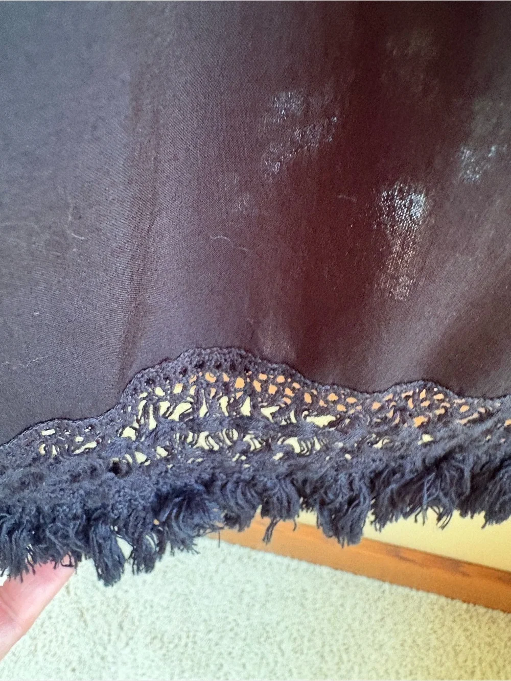 Tuckernuck Black Dress Pippa Fringe Lace Sz Medium 🖤